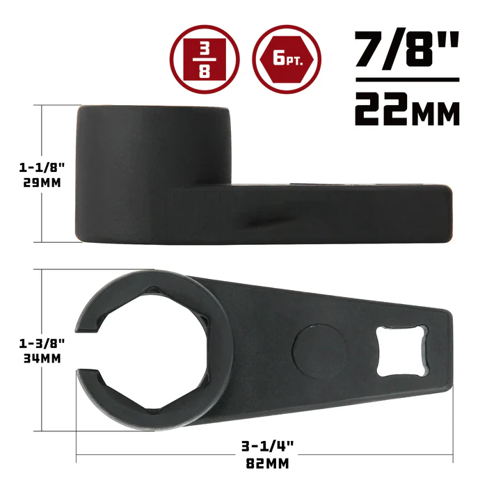 Extended Reach Offset Oxygen O2 Sensor Socket Wrench