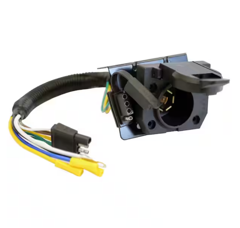 7-Way Dual-Plug Trailer Connector with 10 in. Prewired Harness