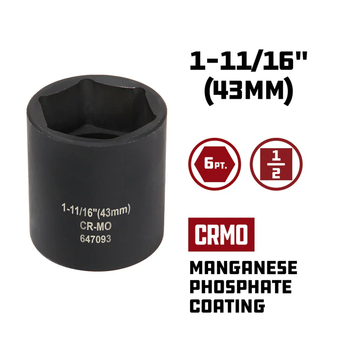 1/2 in. Drive 1-11/16 in. Spindle Nut Socket – Fits Dodge Vehicles