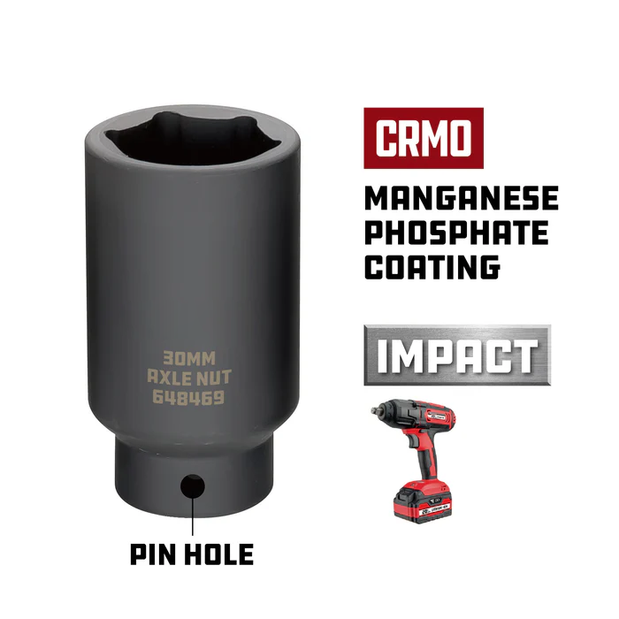1/2 in. Dr. 30mm Axle Nut Socket