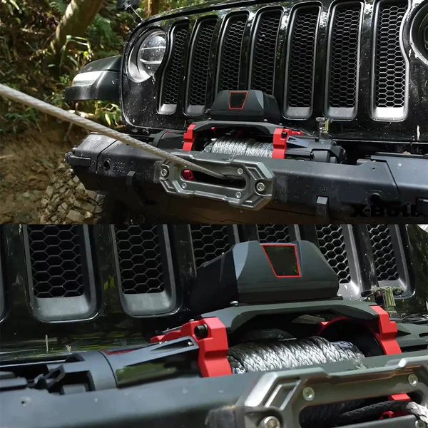 12V Electric Winch 13,500 LBS with Synthetic Rope & 2-in-1 Wireless Remote for Off-Road, Towing, and Trucks