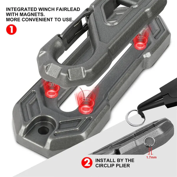 12V Electric Winch 13,500 LBS with Synthetic Rope & 2-in-1 Wireless Remote for Off-Road, Towing, and Trucks