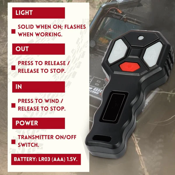 Wireless Remote Control for Electric Winches