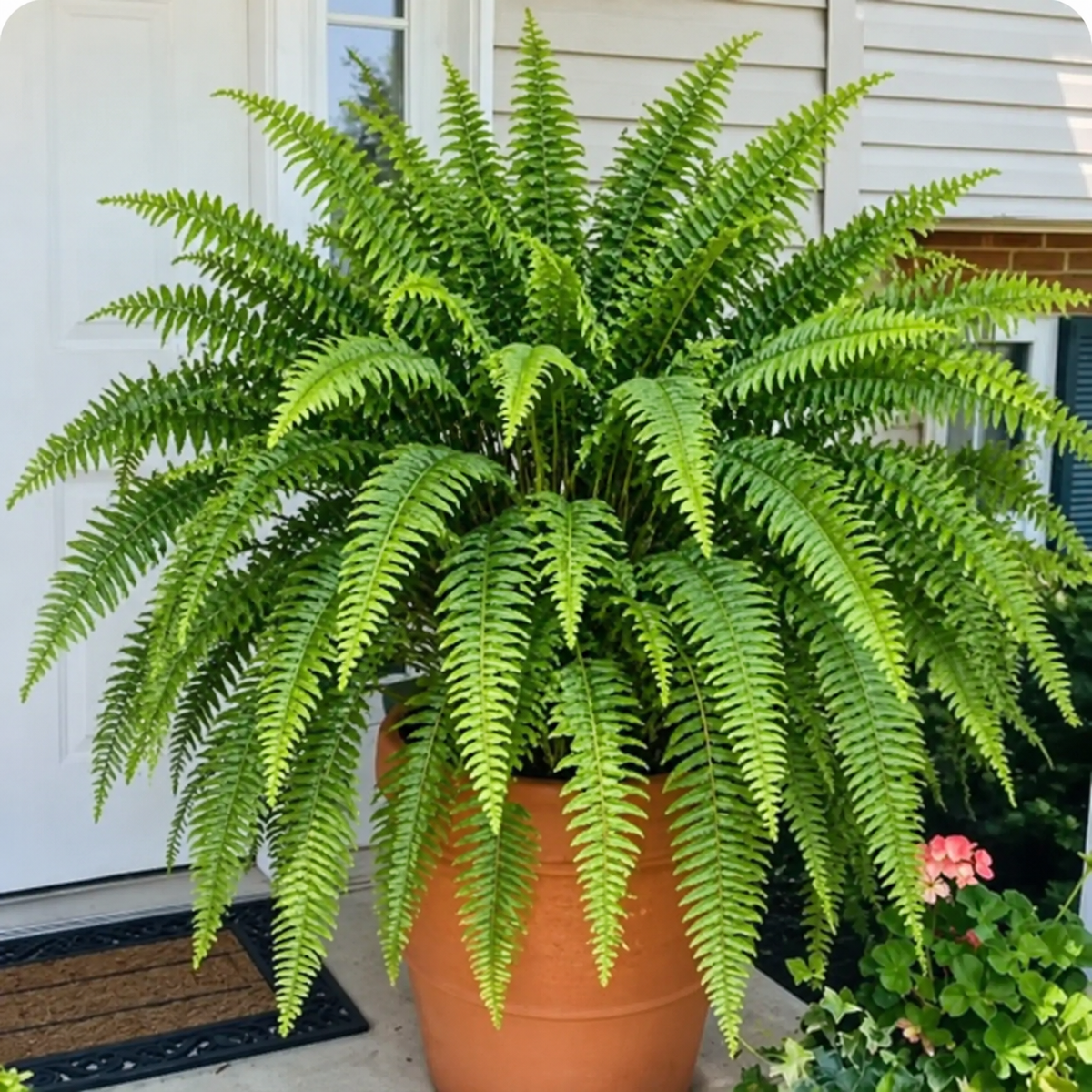 🍂 💛Light Up Your Fall Porch - Glowing Boston Ferns with Lights – 🌿 Zero Watering, Zero Maintenance